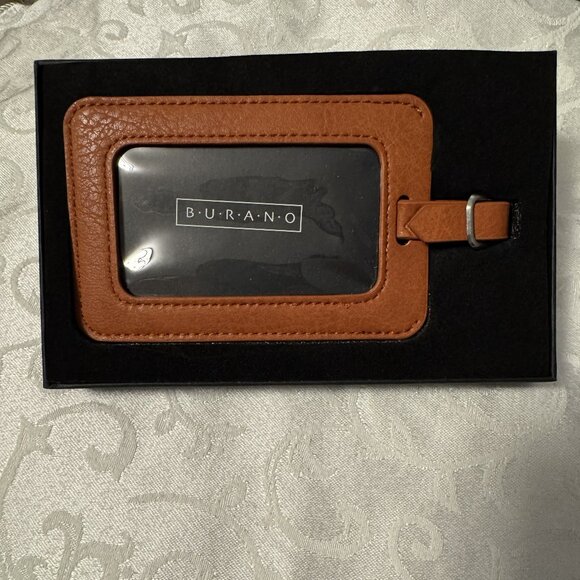 Burano Accessories - 🎁NEW in Package Cognac Color Burano Vegan Leather Luggage Tags🎁